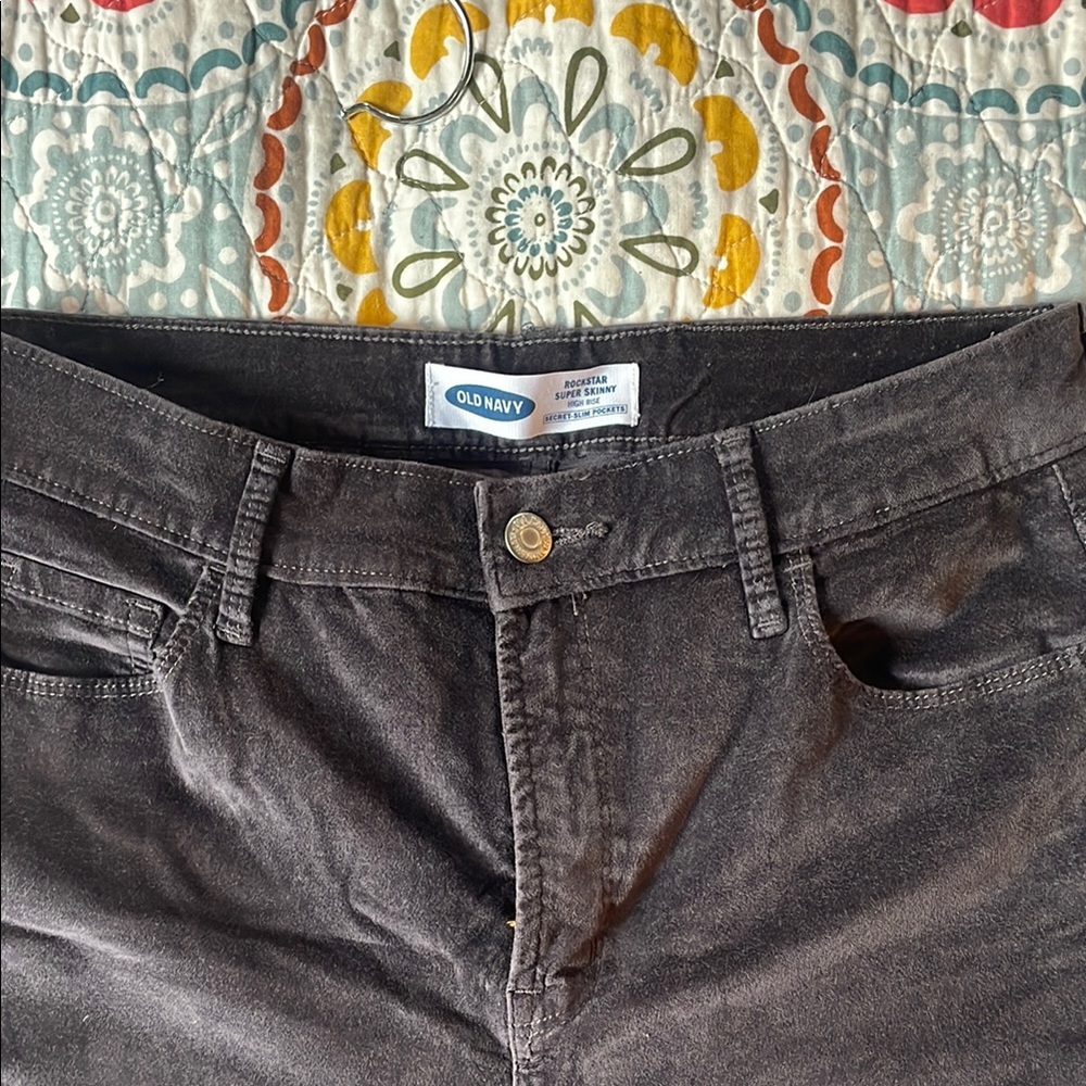 Old Navy gray velvet Jeans